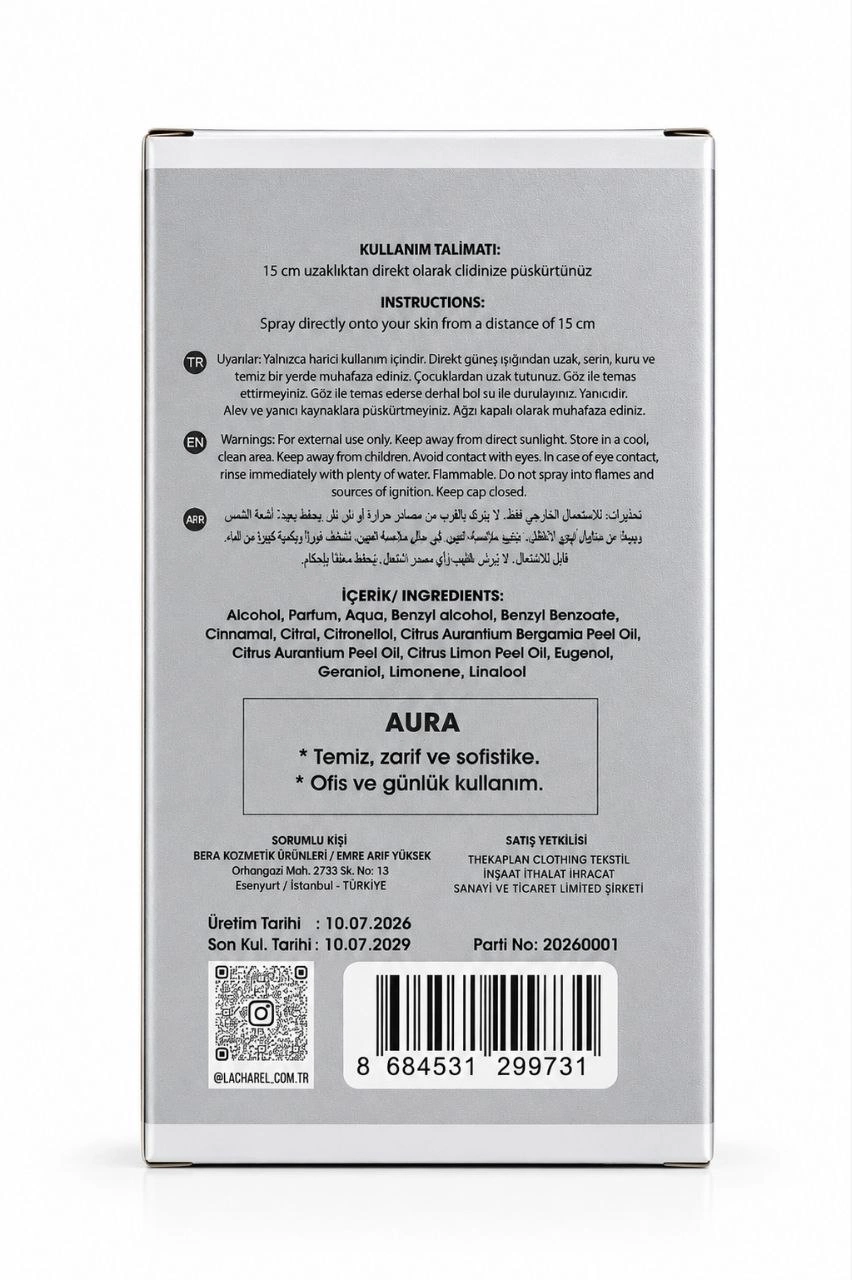 LACHAREL Aura Eau De Parfum 50 ML Narenciye, Odunsu ve Sofistike Parfüm görsel 5